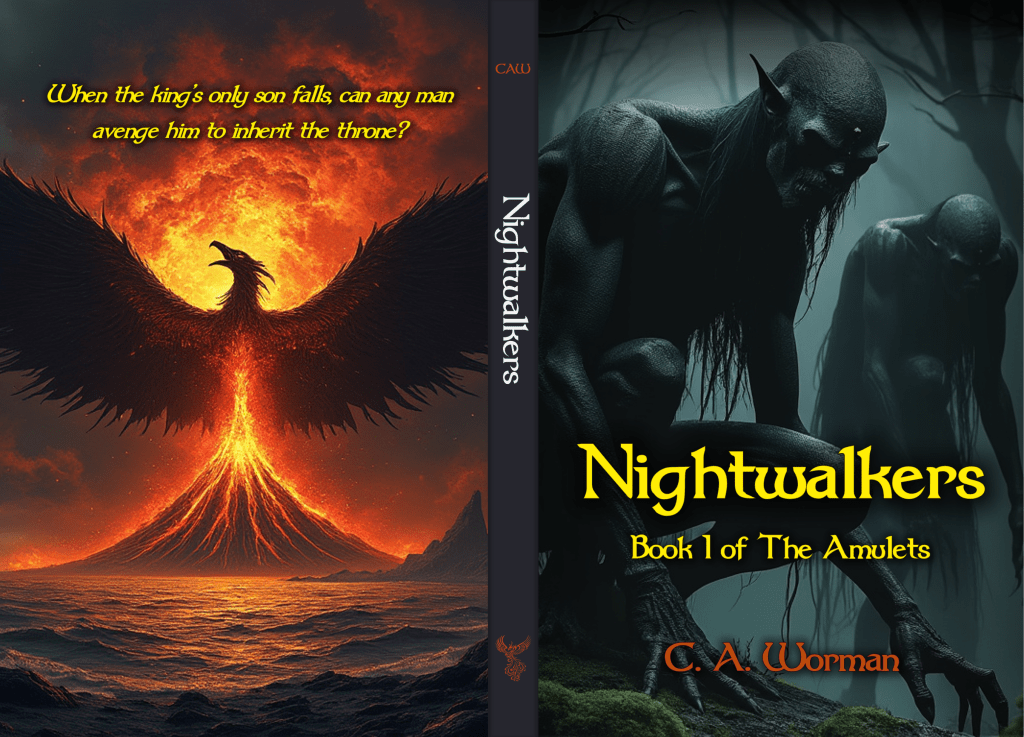Nightwalkers high fantasy book - front and back cover